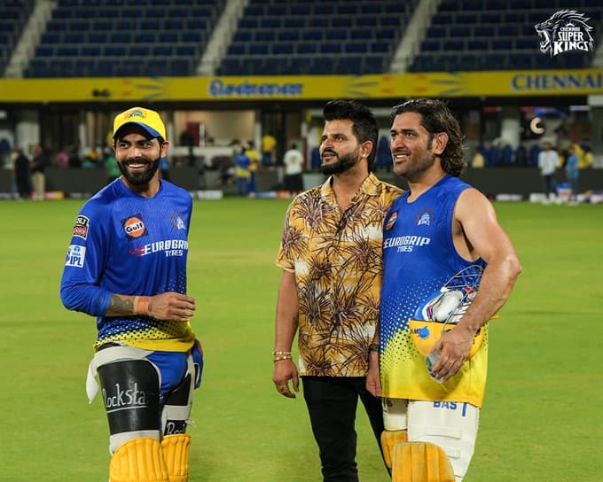 MS Dhoni, Suresh Raina & Ravindra In A Frame As CSK Shares A Stirring Photograph